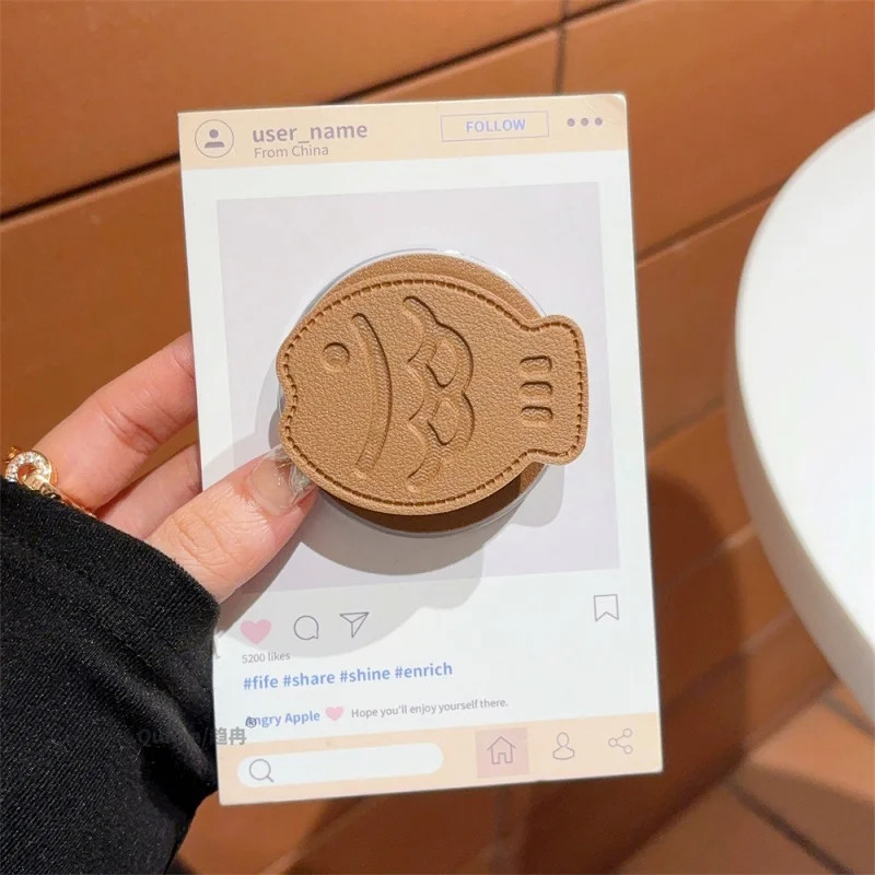 INS น่ารัก 3D Taiyaki ปลา Grip รูปที่ 8