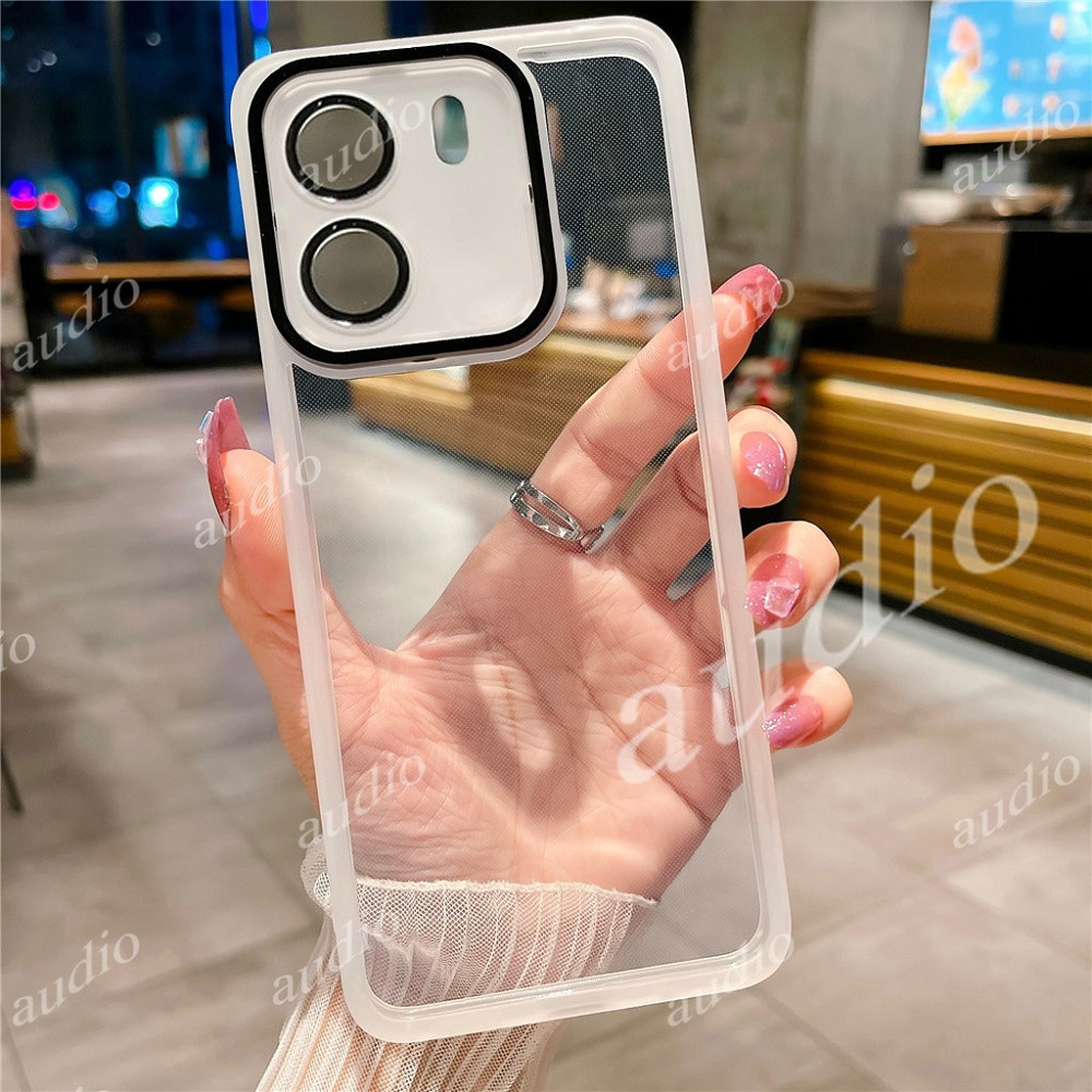 เคสโทรศัพท์สําหรับRedmi 13C 4G 5G 2024 กล้องเลนส์ป้องกันฟิล์มโปร่งใสซิลิโคนนุ่มสําหรับRedmi 13C 13 C