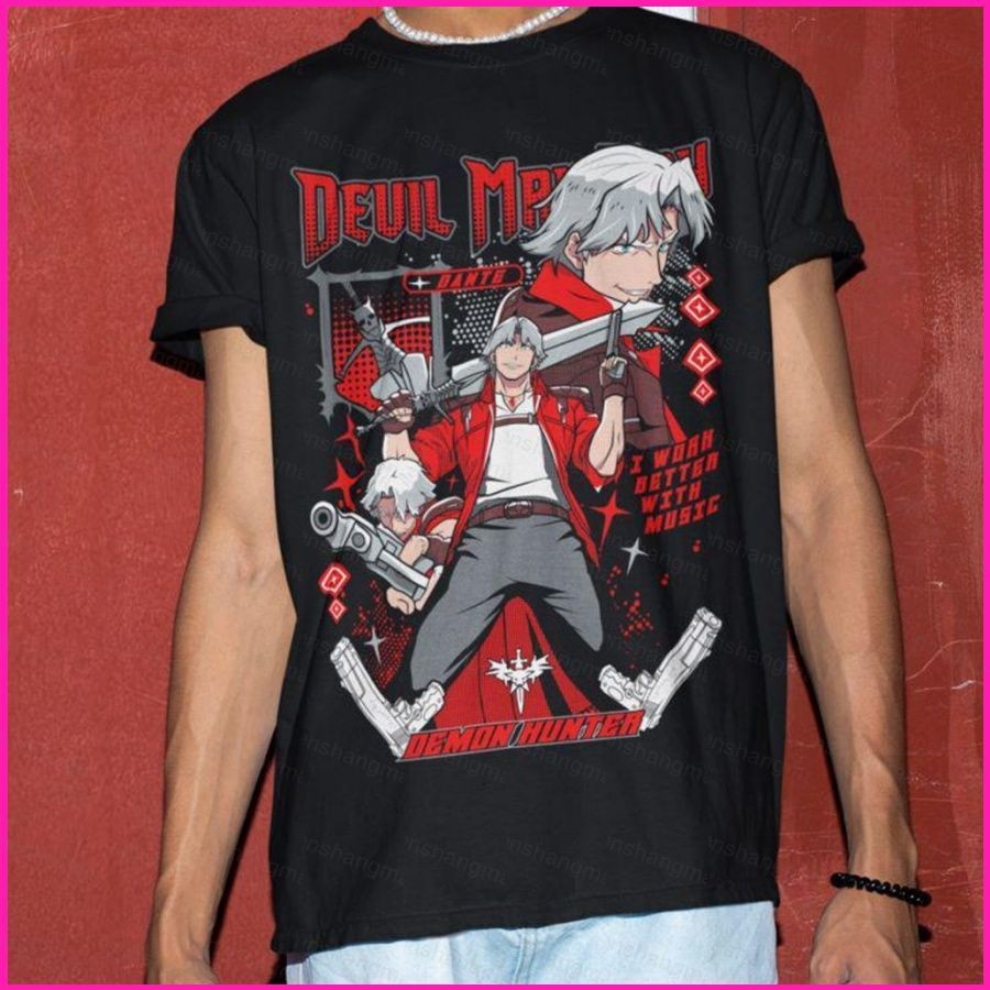เสื้อยืด Devil May Cry Dante แบบ Unisex แขนสั้น