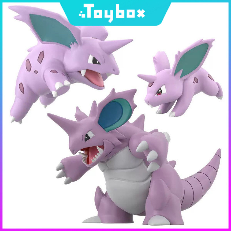 โปเกมอนโปเกมอน 1:20 เวอร์ชั่นคัดลอก โมเดล PVC จําลอง Nidorino Nidoking Nidoran