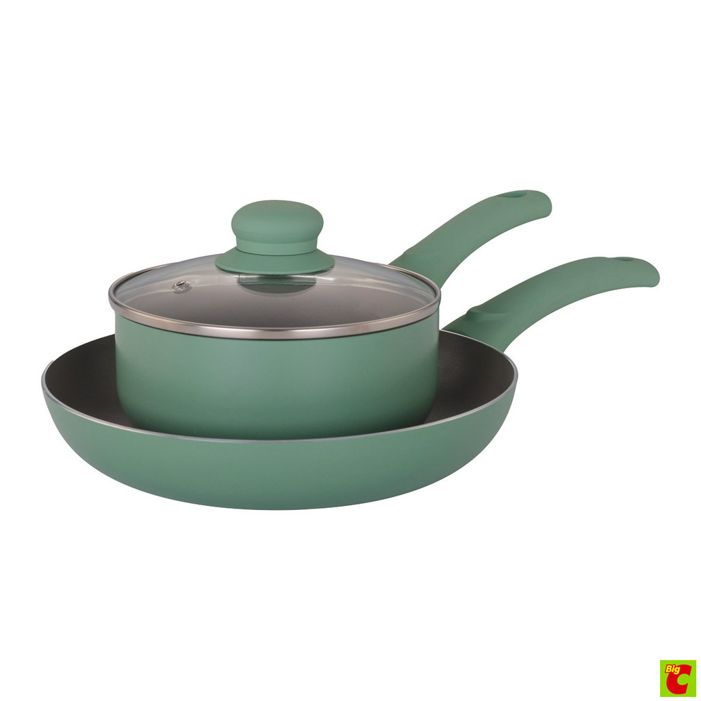 เบสิโค ชุดเครื่องครัว รุ่น 115AK-1624 3 ชิ้น สีเขียว
