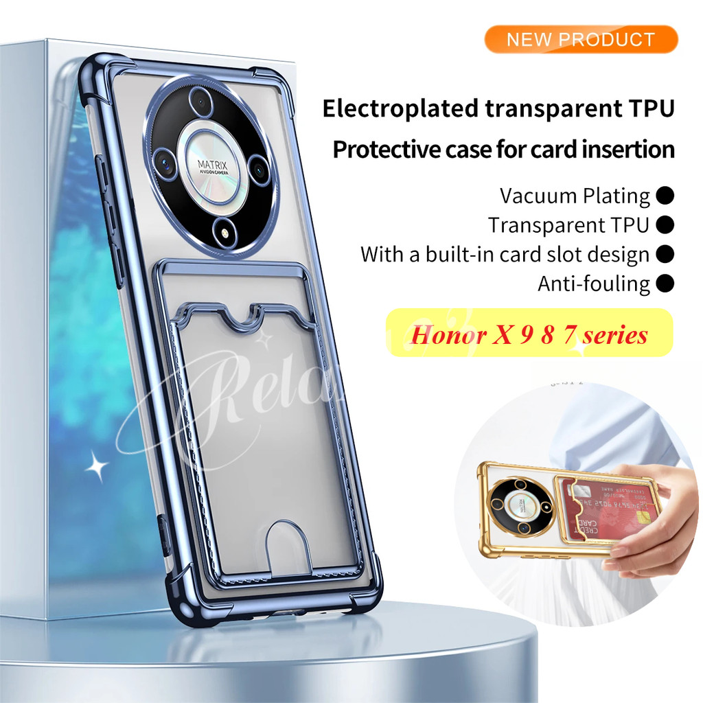 สําหรับ Honor X9c สมาร์ท 5G กระเป๋าสตางค์ชุบช่องใส่การ์ดเคสโทรศัพท์สําหรับ Honor X 9 8 7 6 ABC X9a X