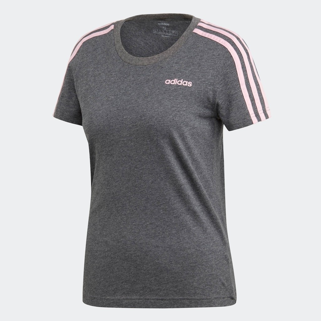 adidas Lifestyle Essentials 3-Stripes Tee Women Grey DU0632