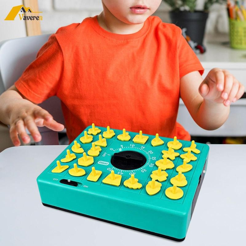 [Vaveren] Shape Toy Puzzle Game Childrens Timer Puzzle Game Parent Child Game with Shape Puzzles Bab