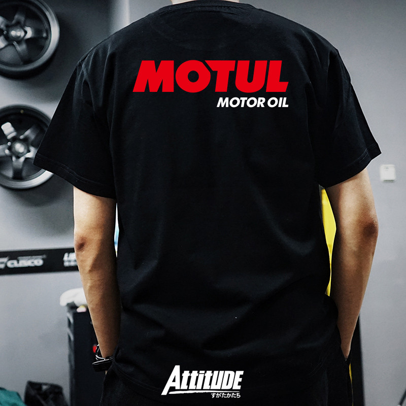 Attitude น้ำมันเครื่อง MOTUL 300V และเสื้อยืดแขนสั้นพร้อมโลโก้