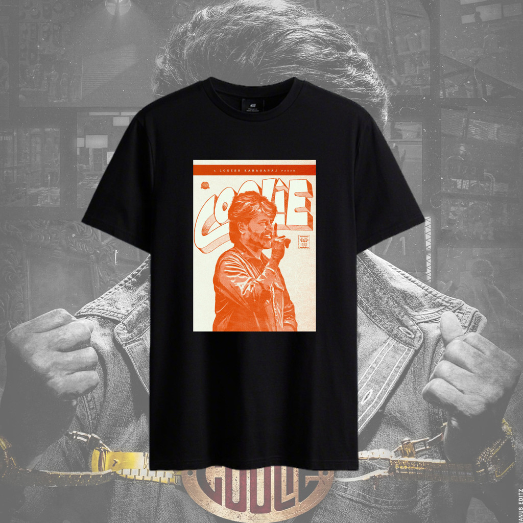 จาก Coolie Rajini T เสื้อ SUPER STAR RAJINI เสื้อ Coolie ภาพยนตร์ Baju ผ้าฝ้าย 100% แขนสั้นสําหรับ U