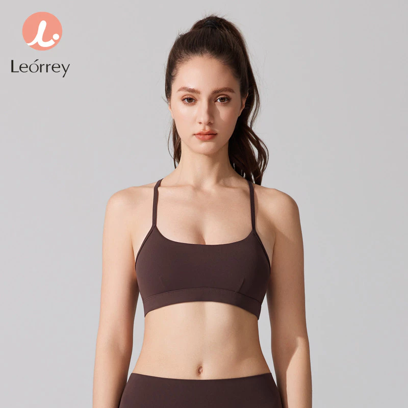 Leorrey-สายปรับได้ ถ้วยถอดได้ เสื้อชั้นในแบบสปอร์ตโยคะเนื้อนุ่ม thumbnail 9