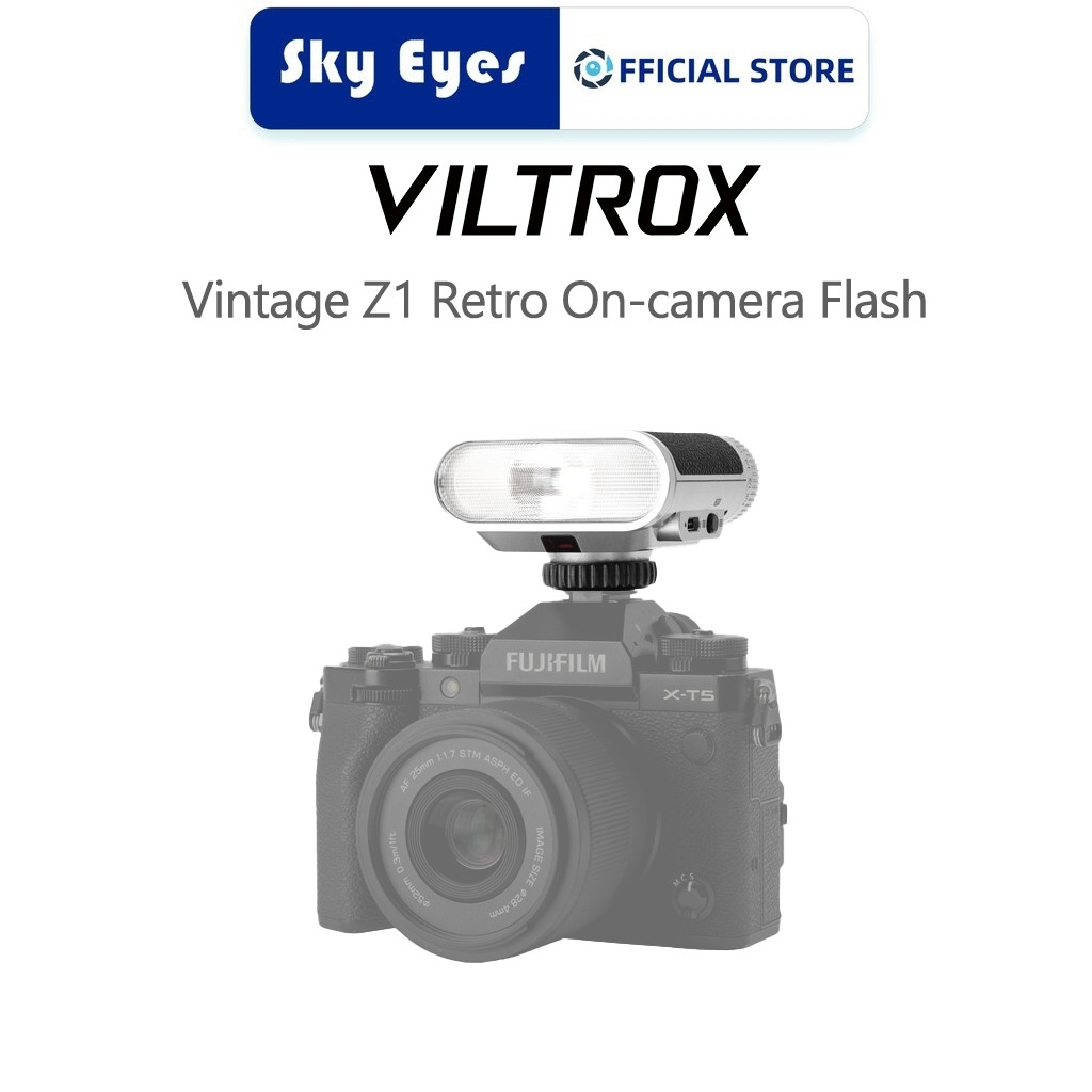 Viltrox Vintage Z1 Retro On Camera Flash, 1100mAh Mini Camera Flash สําหรับกล้อง Sony Canon Nikon Fu