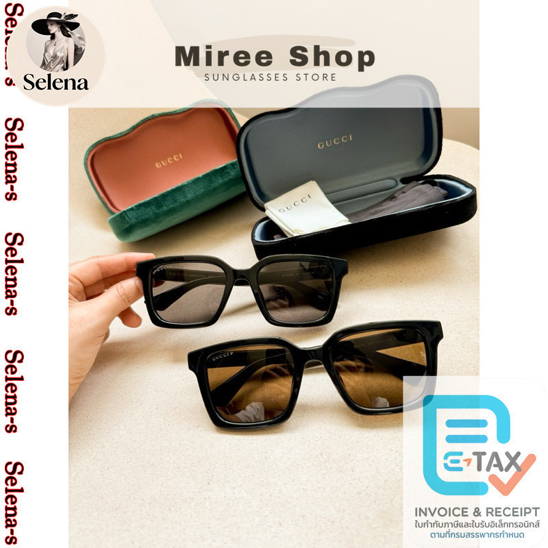 Gucci Classic Bridge Square Sunglasses คลุมหน้าคลาสสิค ใส่สวยทุกคน GG1582SK