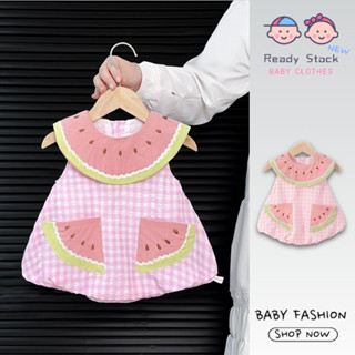 ชุดรอมเปอร์สำหรับวัยหัดคลานถึงToddler แบบการ์ตูนแตงโมสไตล์เก…