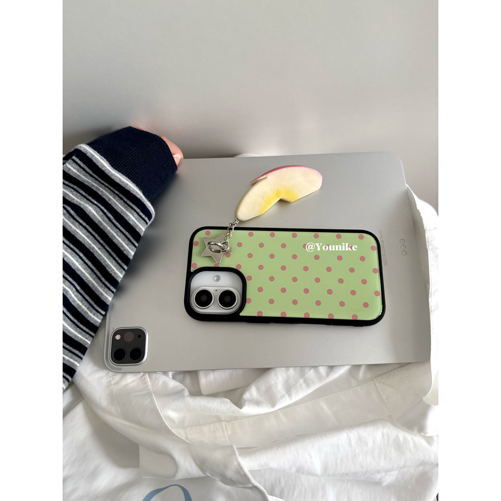 Ins Ouni สไตล์เดียวกันสไตล์เกาหลี Niche โบราณ Retro Polka Dot องค์ประกอบ Girly กันลื่นเหมาะสําหรับ iphone16pro/15promax เคสป้องกัน Apple 13/14 เคสโทรศัพท์ เคสป้องกัน iPhone12/11 กรณี ราคา ถูกที่สุด ดีลบีเคเค แกลเลอรีภาพที่ 9