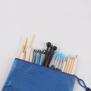 ชุดเครื่องมือแกะสลัก ดินเผา เซรามิก โพลิเมอร์ อุปกรณ์ใช้ง่าย ทนทาน DIY 25 ชิ้น อุปกรณ์ปั้นดิน