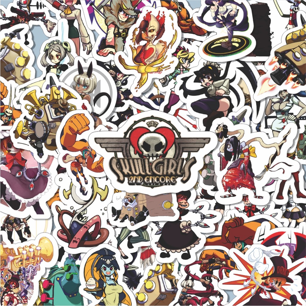 100PCS เกมน่ารัก Series Skullgirls ตัวอักษรผสม 3 สติกเกอร์ความงามสติกเกอร์กันน้ําสติกเกอร์กาวสติ๊กเก