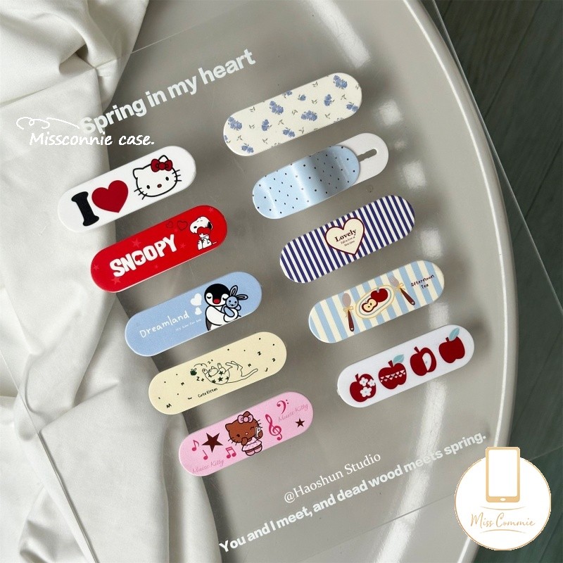 แฟชั่นน่ารัก Kitty Puppy ลูกแมว Aid วงเล็บพับวางกลับติดแบบพกพา Push-pull Stand น่ารัก Star Bow Desktop Universal OK Bandage Band Aid โทรศัพท์มือถือสนับสนุนผู้ถือ