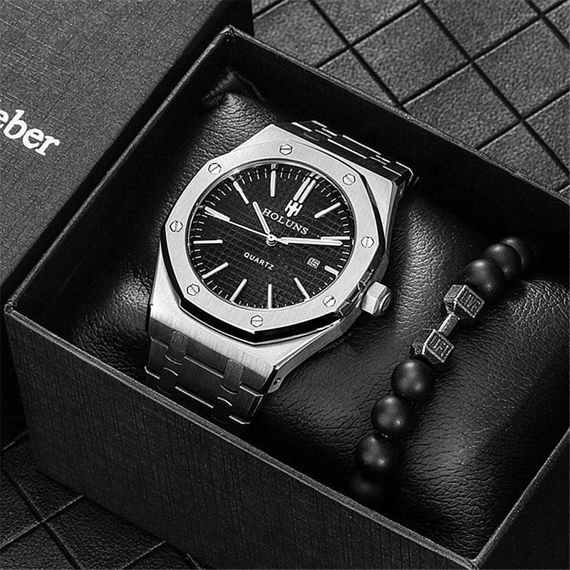 Fff 2021 สินค้าใหม่ Holuns Royal นาฬิกาผู้ชายควอตซ์กันน้ํา Oak นาฬิกา Luminous Men นาฬิกาแฟชั่นลําลอ