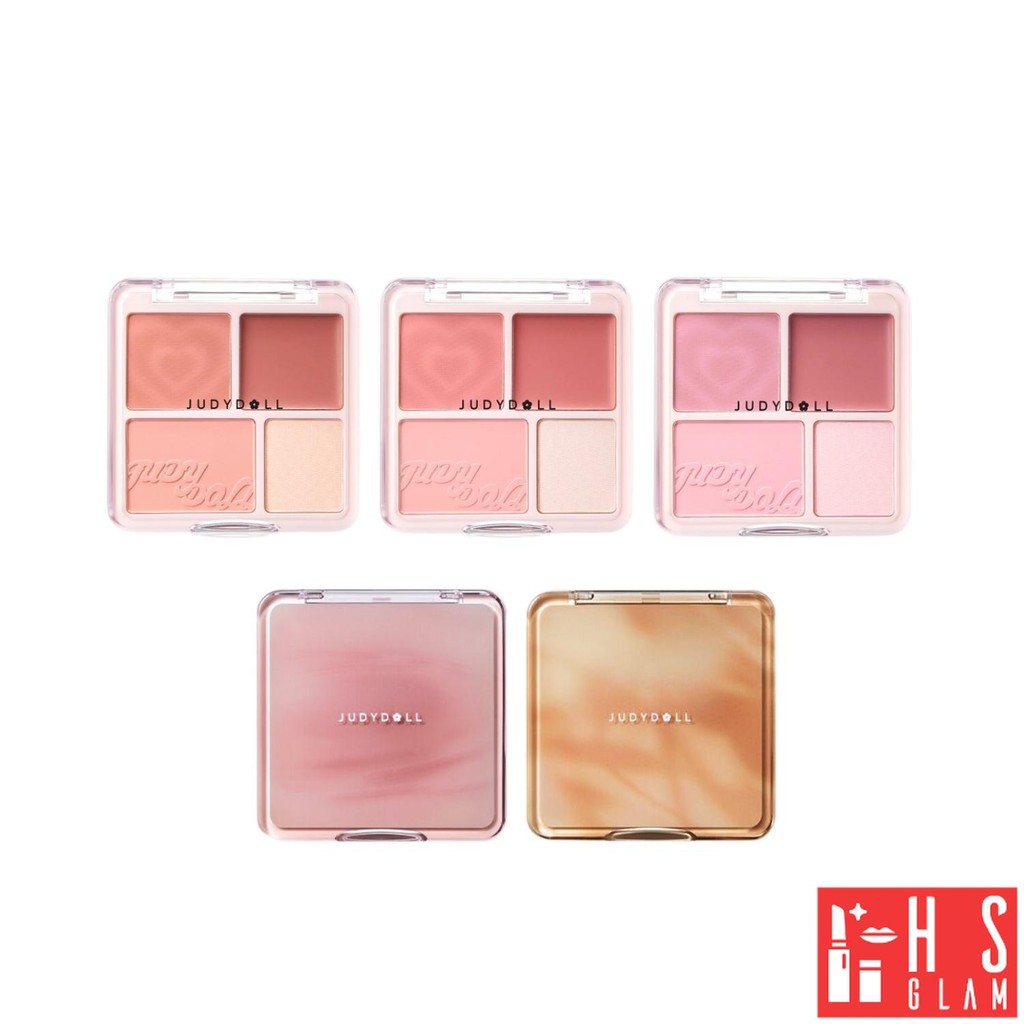 JUDYDOLL BLUSH & HIGHLIGHT & CONTOUR 9g จูดี้ดอล บลัช & ไฮท์ไลท์ & คอนทัวร์ มัลติฟังก์ชั่น กันน้ำ