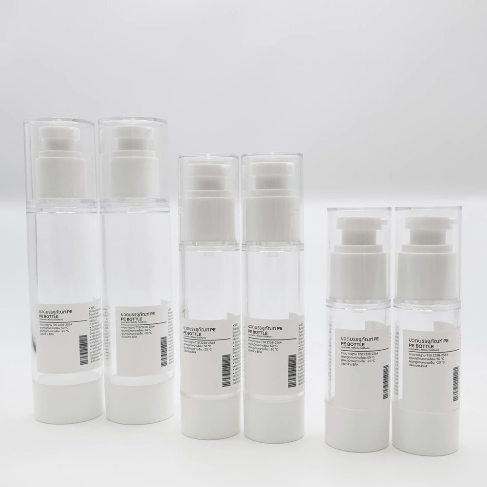พร้อมส่ง!!⚡ขวดปั๊มสุญญากาศ ครีม 30ml/50ml/100ml. BPA-free ขวดย่อยสําหรับเดินทาง ใช้บรรจุเครื่องสำอาง ครีม เซรั่ม ขวดเล็กพกพาง่าย สามารถขายส่งได้ thumbnail 10