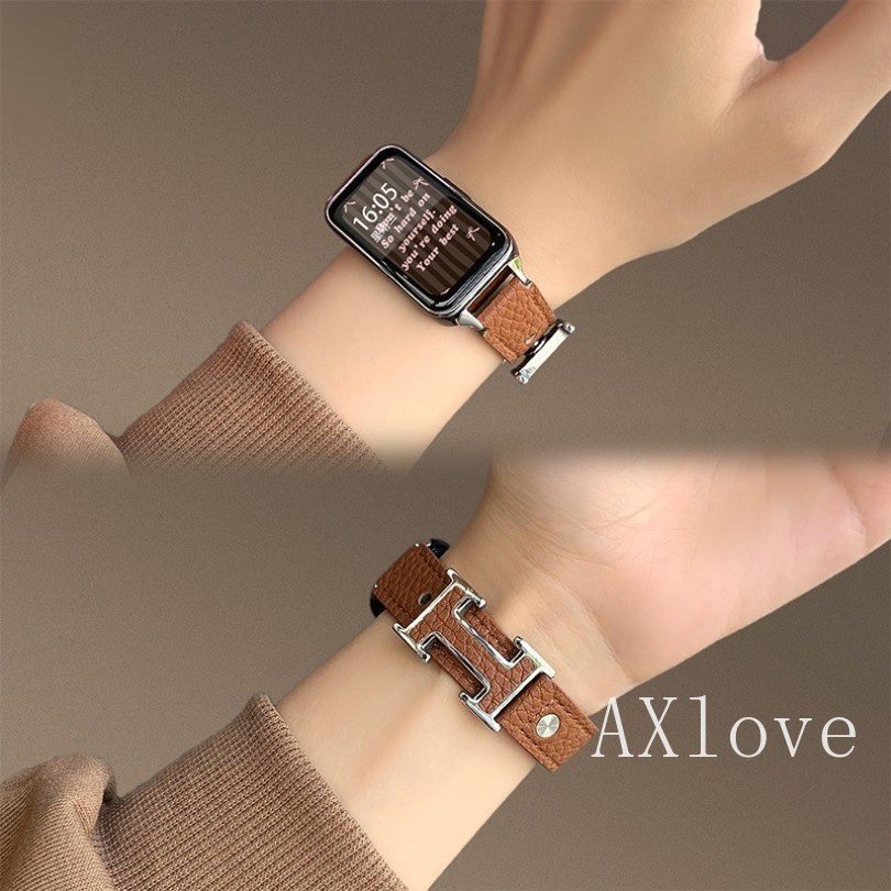 สายหนังสําหรับ Huawei Band 11 pro 10 9 8 7 6 สร้อยข้อมือสําหรับ Huawei Band Fit3 4 /4pro Watchband สําหรับ Honor Band 9 อุปกรณ์เสริม ราคา ถูกที่สุด ดีลบีเคเค แกลเลอรีภาพที่ 8