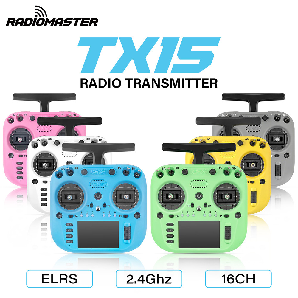 RadioMaster TX15 หน้าจอสีรีโมทคอนโทรล ELRS ระบบเปิดแหล่งซ้าย V5.0 Hall จอยสติ๊กรุ่นเครื่องบิน
