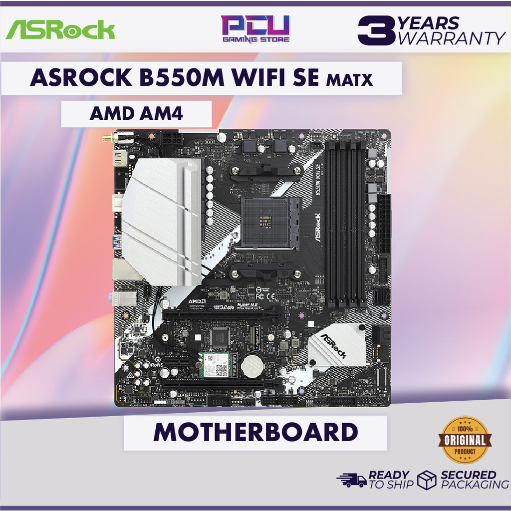 ASROCK B550M WIFI SE MATX AM4 MOTHERBOARD