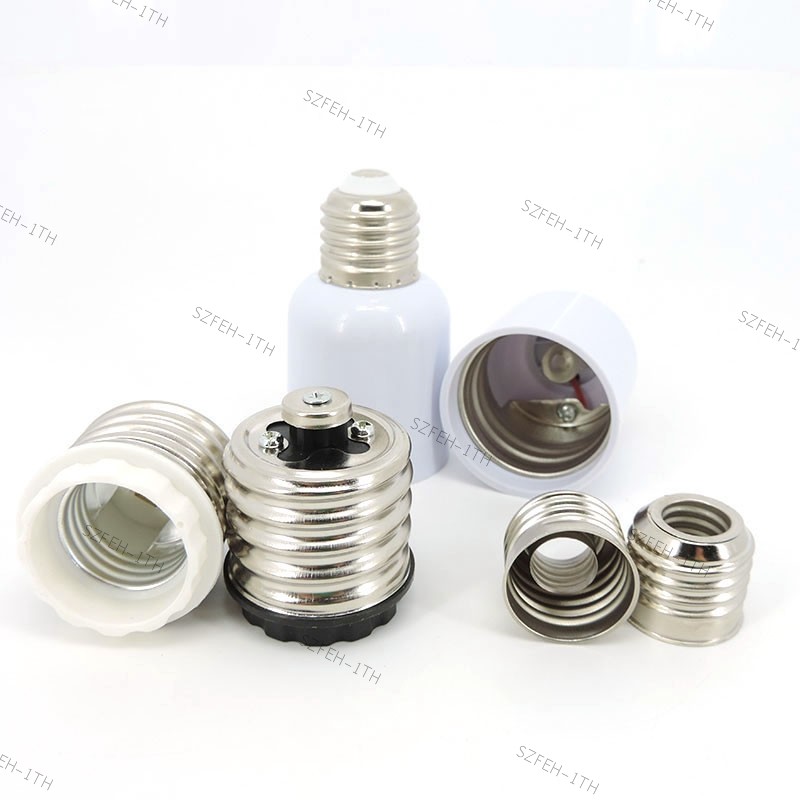 สีขาว E27 ถึง E40 ถึง E27 e14 ไฟ led หลอดไฟฐานอะแดปเตอร์ผู้ถือขั้วต่อซ็อกเก็ต CFL ตัวแปลงอะแดปเตอร์ฮาโลเจน F4TH