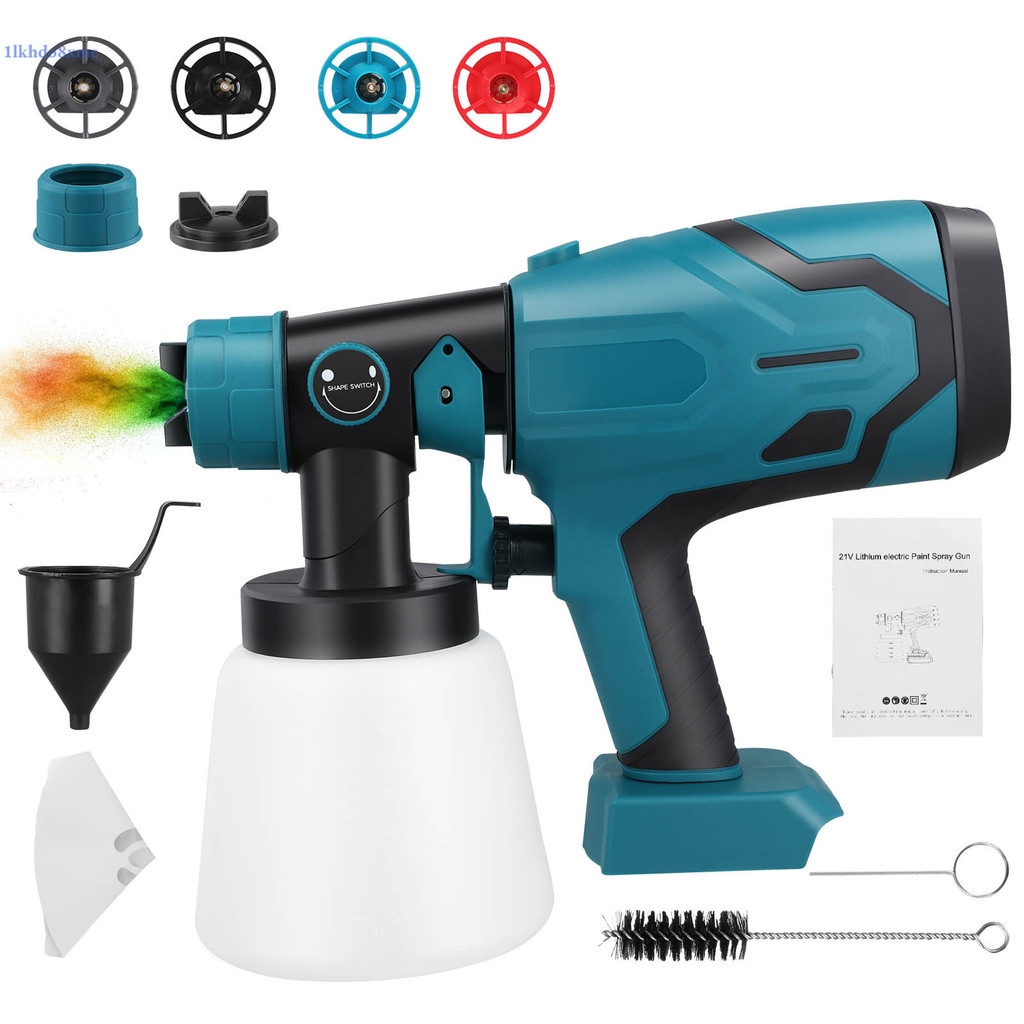 🔥COD Cordless P-aint Sp-rayer Compatible with Makita 18V Battery, Fence P-aint S-prayer, HVLP S-pray