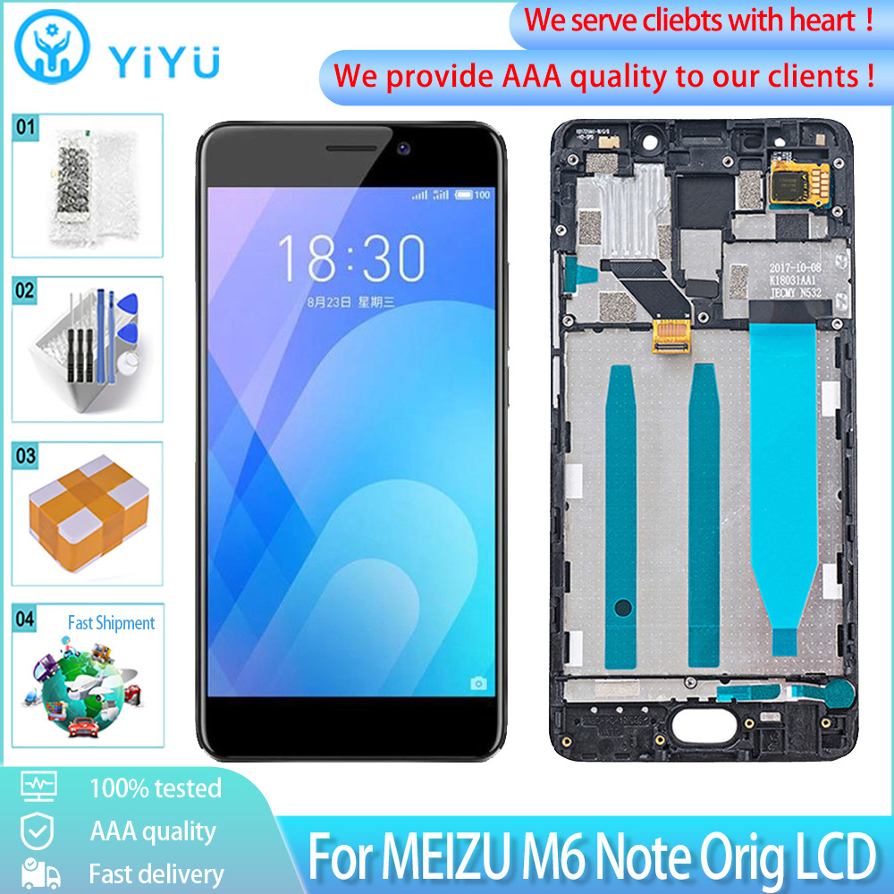 5.5 Original สําหรับ MEIZU M6 หมายเหตุ M721H M721Q จอแสดงผล LCD Touch Screen Digitizer Assembly สําห