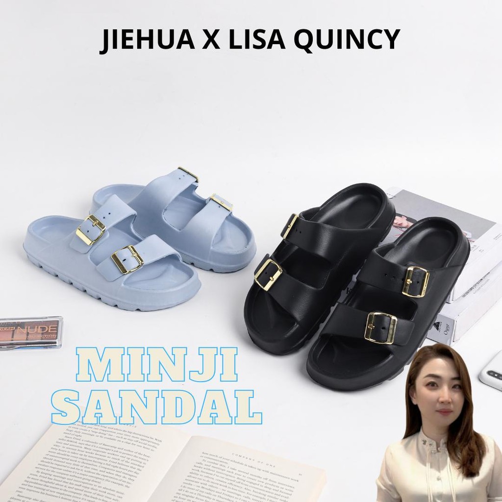 JIEHUA X LISAQUINCY - MINJI BAIM SANDALS รองเท้าแตะยางผู้หญิง รองเท้าแตะ EVA ANTI-SLIP ANTI-SLIP ANT