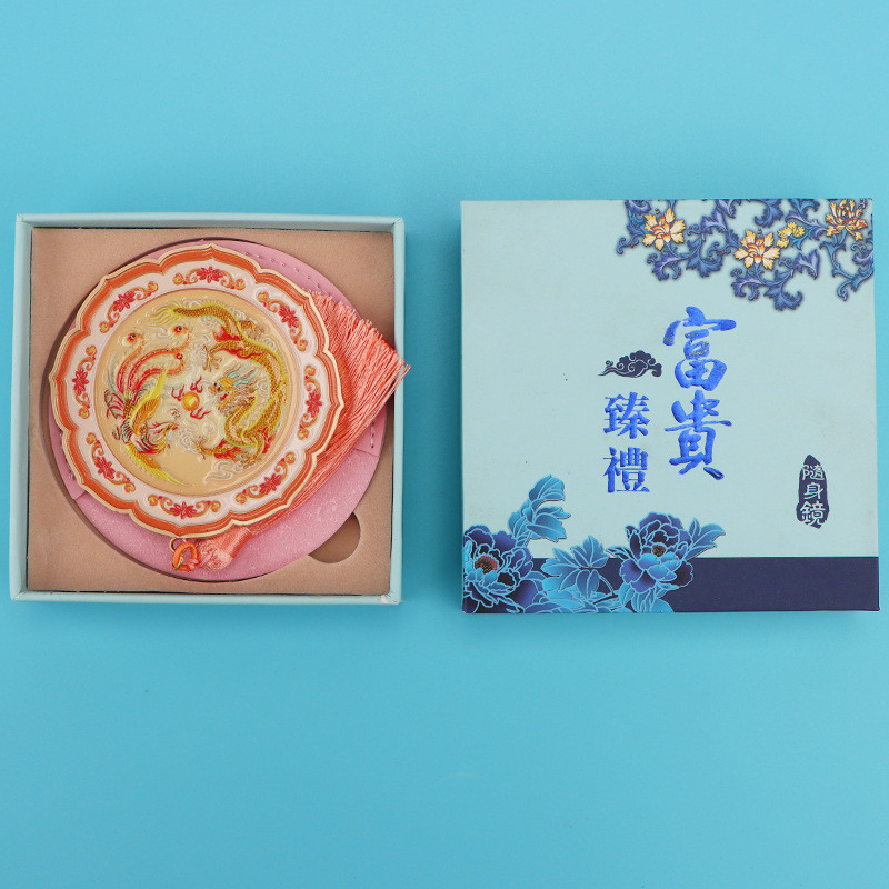 กระจกมือถือกระจกแต่งหน้า Influencer ปักกิ่ง Nanjing Xian Luoyang Cultural Creative ของที่ระลึก Touri