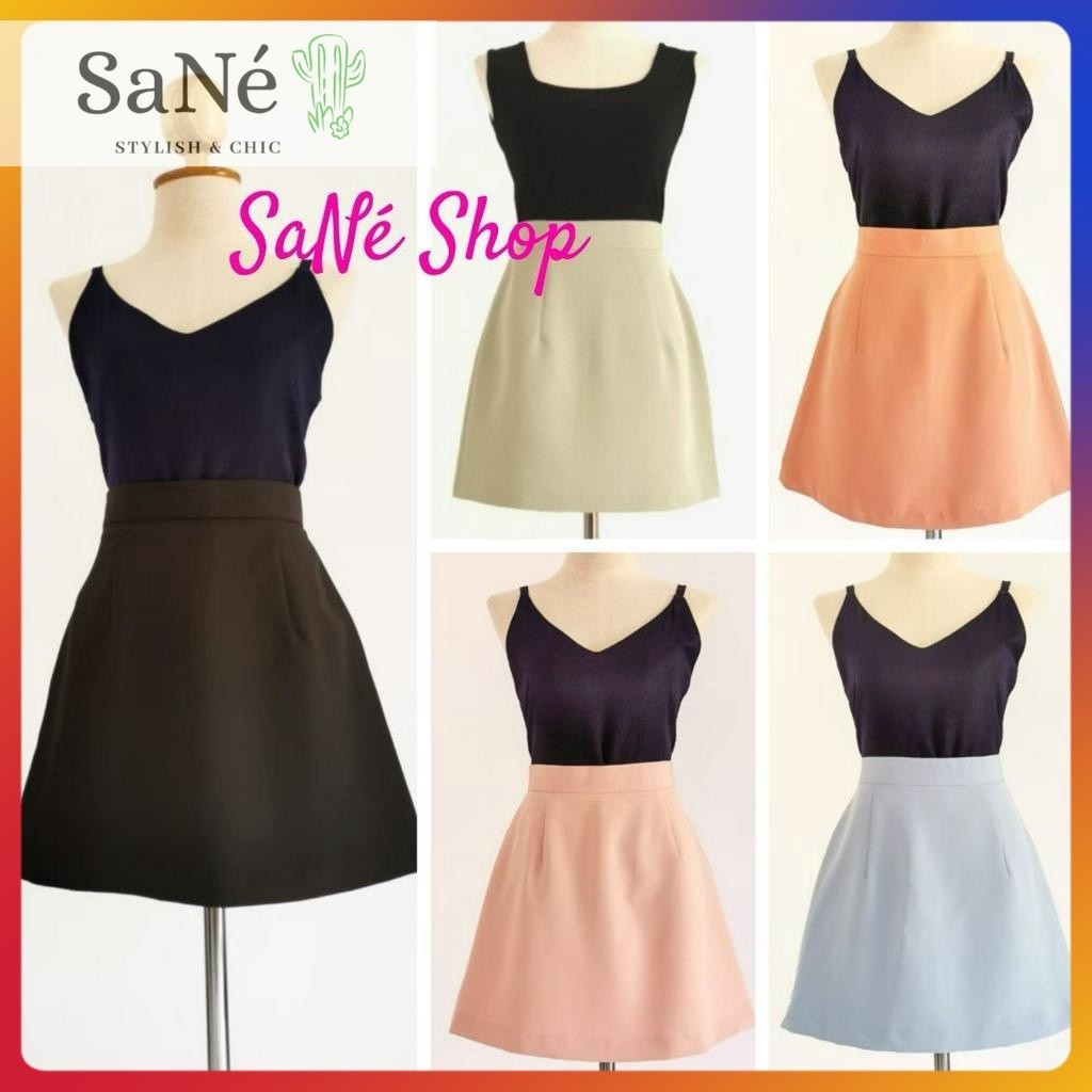 (XS-5XL) กระโปรงทำงาน กระโปรงทรงเอบาน ยาว 17 นิ้ว ใส่ทำงานก็สวย ใส่เที่ยวก็น่ารัก by SaNe Shop