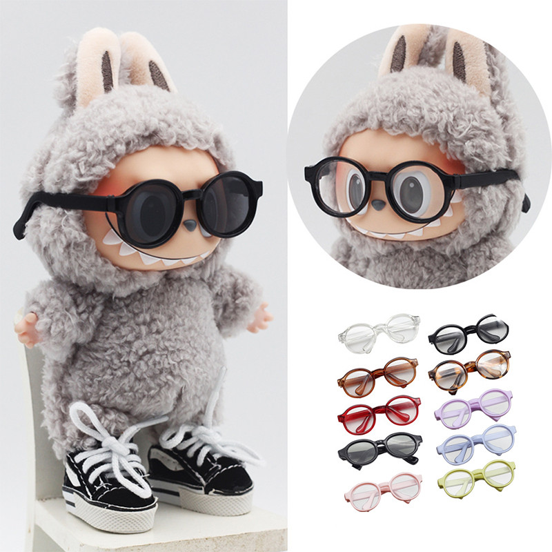แว ่ นตา Labubu ความยาว 6.5 ซม . สําหรับ 17 ซม . Labubu Macaron &carebears และ 1/3 ตุ ๊ กตา BJD