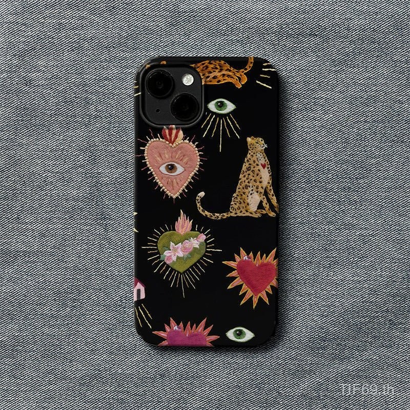 จีนสร้างสรรค์เย็บปักถักร้อยพิมพ์เคสโทรศัพท์ iPhone เหมาะสําหรับ iPhone xr 11 12 13 14 15 pro xs xsmax 11promax 13 12 14 15 promax 7/8plus Apple ป้องกันกรณีกันกระแทกเคสแข็ง NC3Z