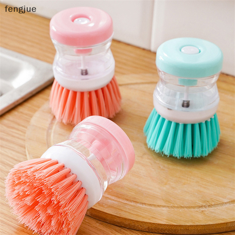 Fengjue จานแปรง Liquid Pressing ประเภทแปรงทําความสะอาดห้องครัวในครัวเรือนทําความสะอาด Gadget หม้อแปรงทําความสะอาดอุปกรณ์ครัว TH