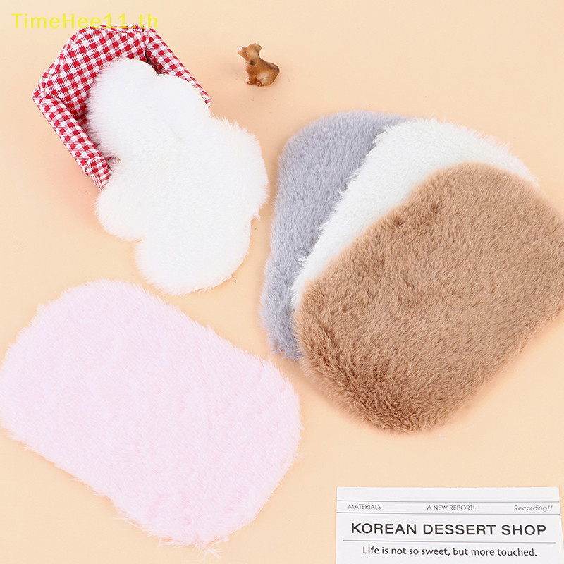 Timehee 1:12 Dollhouse Miniature Plush พรมพรมห้องนั่งเล่นเฟอร์นิเจอร์ตกแต่งบ้าน TH