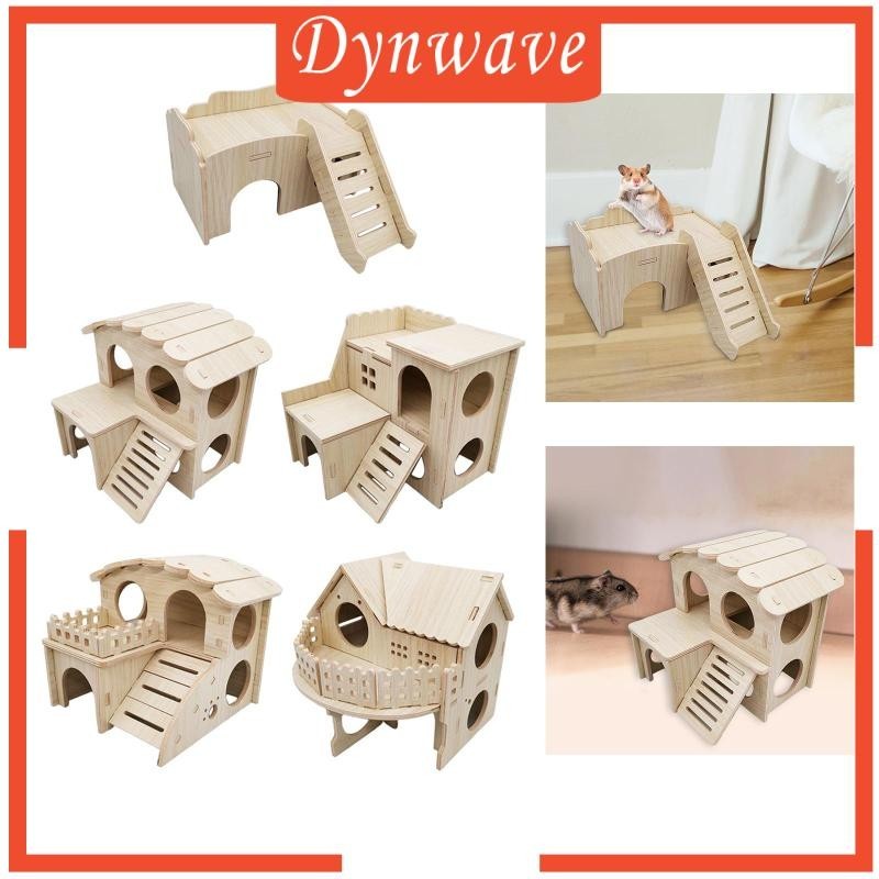 [Dynwave] Hamster House Hut Funny Habitat Decor Play Toy Cage Accessories Gerbil House for