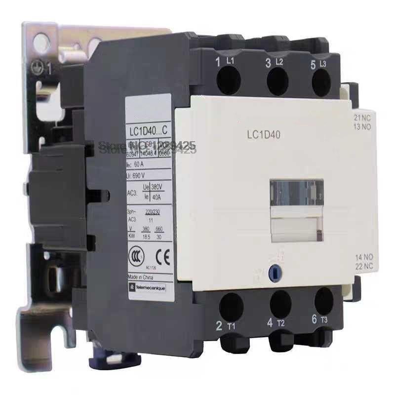 ✤LC1D40 LC1D40M7 LC1D40M7C LC1D40AM7 LC1D40AM7C TeSys D AC Contactor 3P(3 NO) - AC-3 - = 440 V 40 A