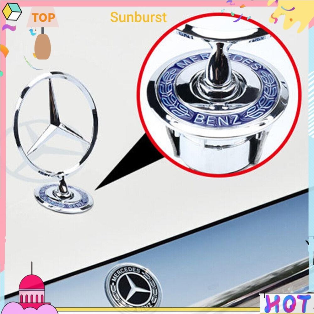 สําหรับ Mercedes-Benz Front Emblem Hood Star Blue Logo W202 W203 W210 W211 W220 [Sunburst11.th]