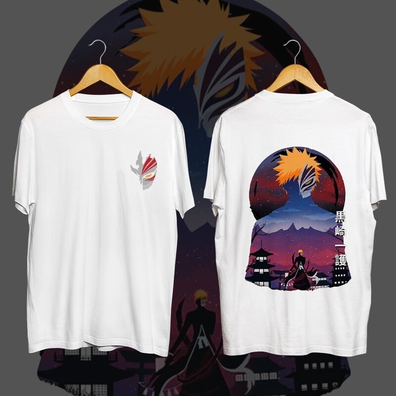 T-Shirtใหม่เอี่ยม Benoh Bleach Anime Bleach Kurosaki Ichigo Cosplay T-Shirt   Summer Fashion Cal Hip