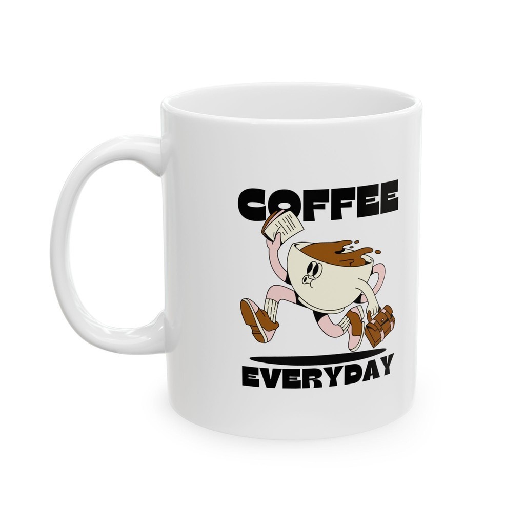 Coffee Everyday Retro Visual Coffee Mug CF Ceramic Mug 11Oz