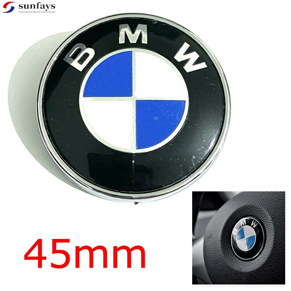 45 มม.สําหรับ BMW STEERING WHEEL BADGE STICKER AIRBAG EMBLEM - OTHER COLOURS AVAILABLE