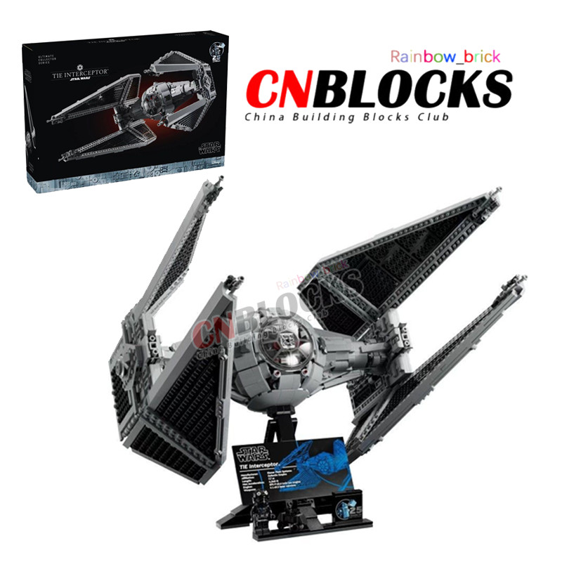 75382 Star Wars TIE Interceptor Starfighter Ultimate Collector Series Building Blocks ของเล่นเด็กเด็
