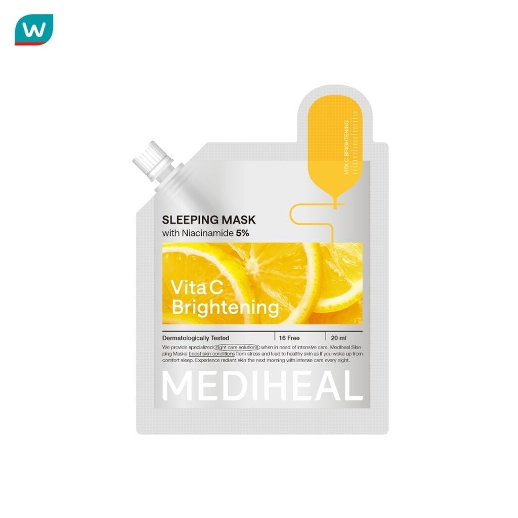 Mediheal เมดิฮีล สลีปปิ้ง มาสก์ ไวต้า ซี ไบรท์เทนนิ่ง 20 มล.