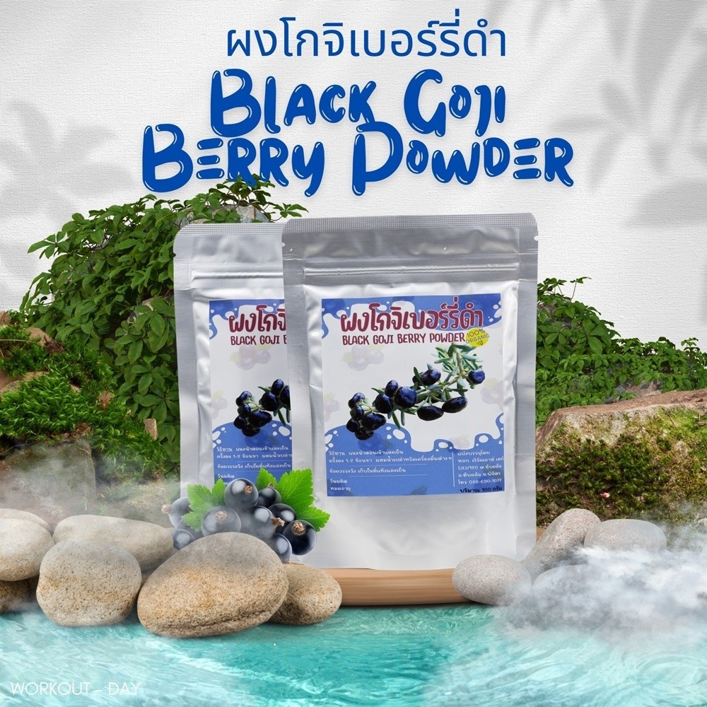 ผงโกจิเบอร์รี่ สีดำ Black Goji Berry ขนาด100กรัม