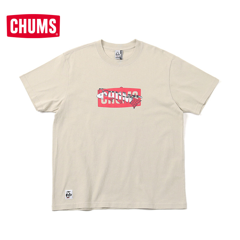 ใหม่ CHUMS Qiaqia Bird กีฬาอินเทรนด์กลางแจ้งผ้าฝ้าย 100% เสื้อยืดแขนสั้นสําหรับผู้ชายและผู้หญิง CH01-23350