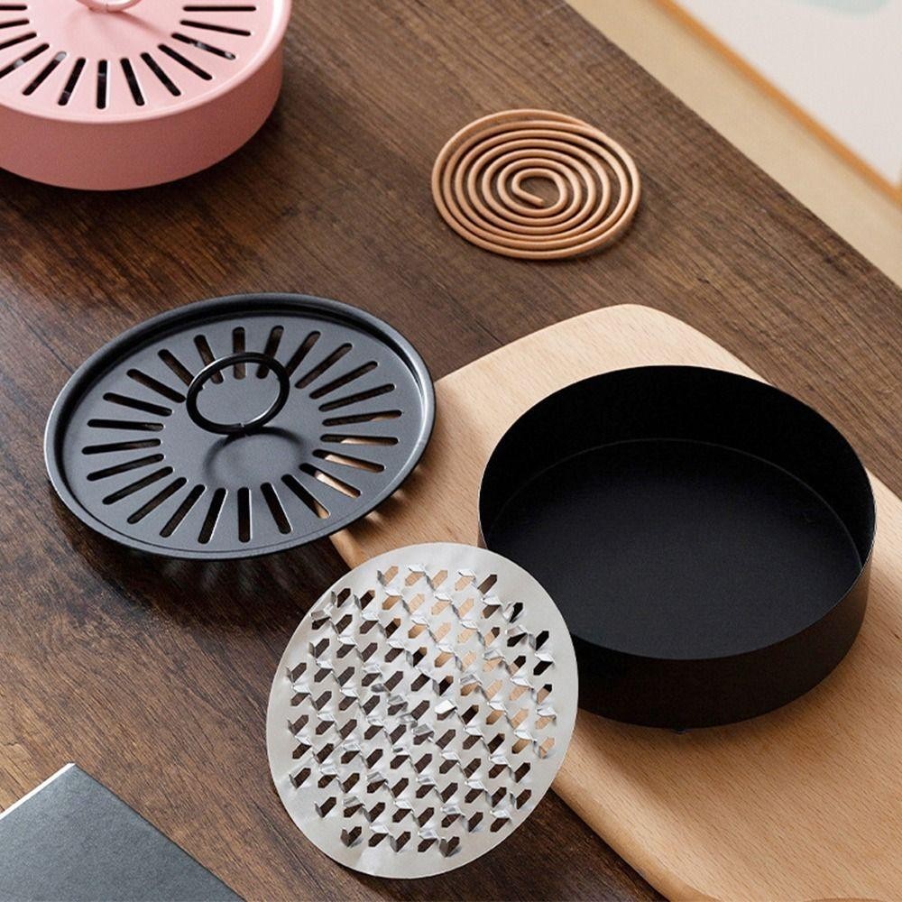 ใหม่ ที่ใส่ขดลวดยุง,พร้อมถาดป้องกันยุงยากันยุง,แฟชั่นที่มีประโยชน์เครื่องประดับไม้จันทน์กระถางธูปบ้านในร่มตกแต่งห้องนอน - รูปที่ 3