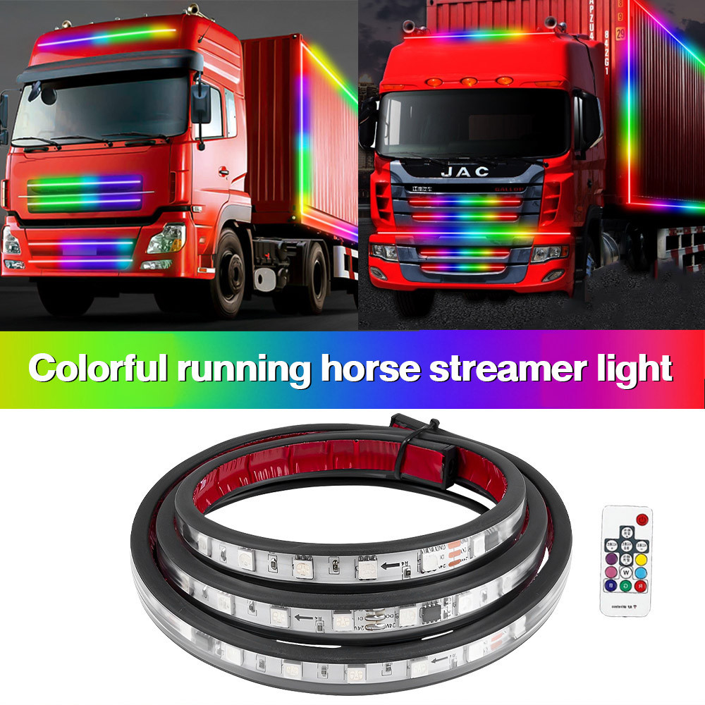 12 V-24 V LED รถบรรทุกแถบ Ambient Light DRL เบรคคําเตือนขับรถไฟ 0.5 M/1 M/1.2 M/1.5 M/1.8 M/2 M/2.2 