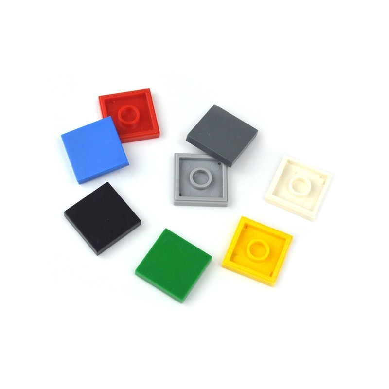 50pcs DIY Building Blocks 2 * 2 รูปอิฐกระเบื้องเซรามิค 2x2 การศึกษา Creative MOC อิฐ 3068 Smooth กระเบื้องแบนของเล่น - รูปที่ 3