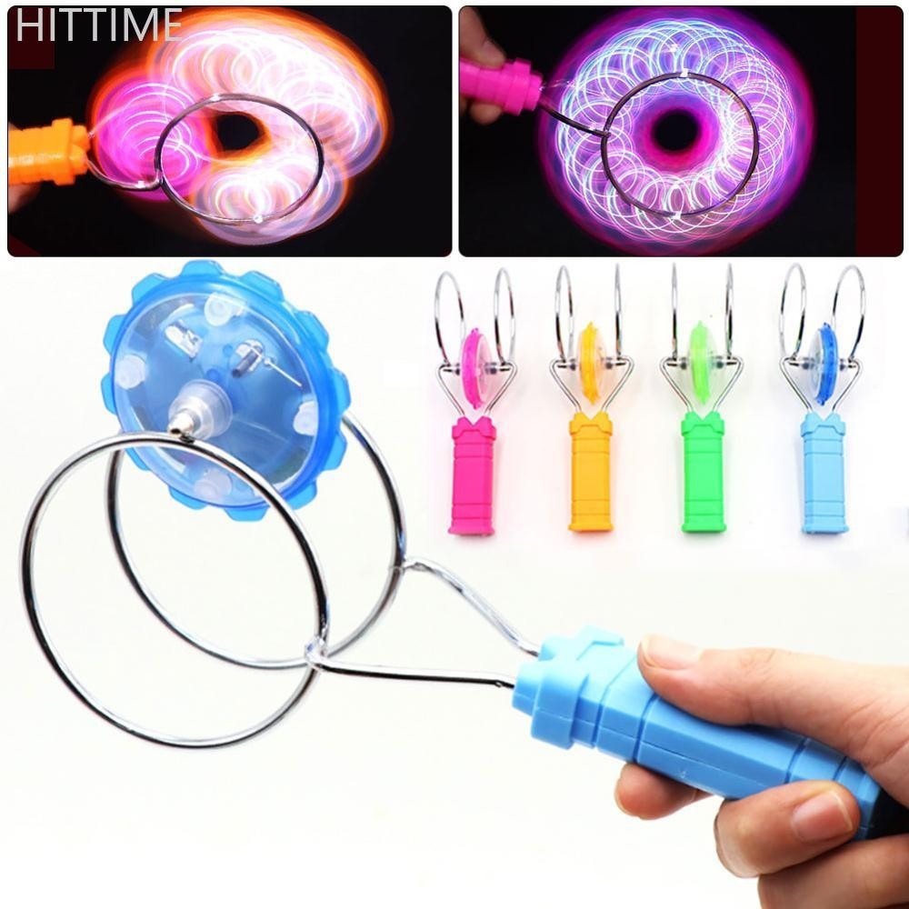 Hittime สีสัน Luminous Gyro Magnetic Spinning Top หมุน Gyroscope ไฟ LED Gyro ล้อ Magic Spinning Yo-Yo Ball เด็กคริสต์มาสของเล่น D8U1
