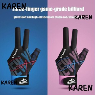 ถุงมือสนุ๊กเกอร์ KAREN ถุงมือบิลเลียดสแปนเด็กซ์ป้องกันการลื่…