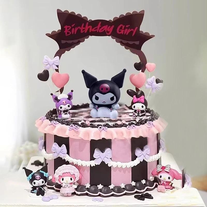 5 ชิ้น Kuromi เค้ก Topper, เด็ก Kuromi เค้กวันเกิดแฮปปี้ Toppers อุปกรณ์ตกแต่งชุด, Kawaii ตัวเลข Party Favors Cupcake ตกแต่งสําหรับสาวเด็กอะนิเมะแฟน - รูปที่ 5